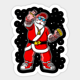 Hipster Santa Claus Sticker